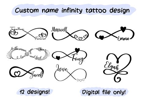 Custom Infinity Symbol Tattoo Design Digital File PNG - Etsy Finland