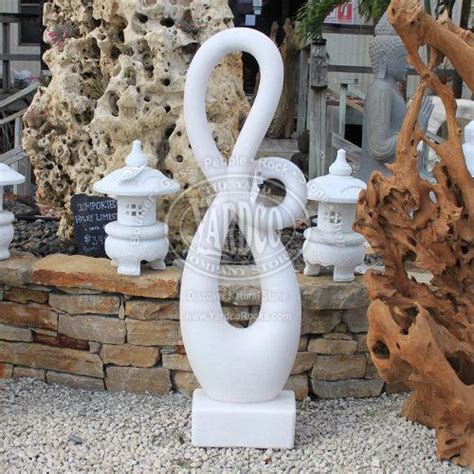 White Marble Sculpture – Abstract • Imported | YardcoRocks.com