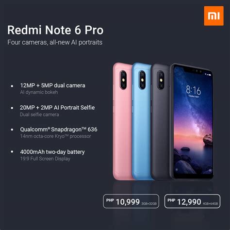 Xiaomi Redmi Note 6 Pro: Price and availability in the Philippines - GadgetMatch