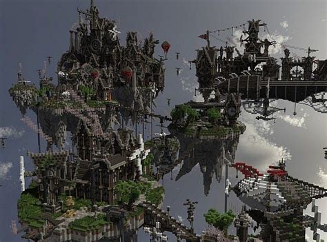 Blackwind Metropolis: A City in the Sky Minecraft Map | City sky, Metropolis, City