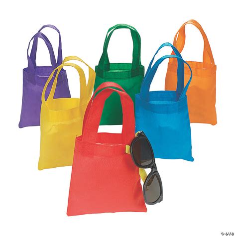 Mini Bright Color Tote Bags | Oriental Trading