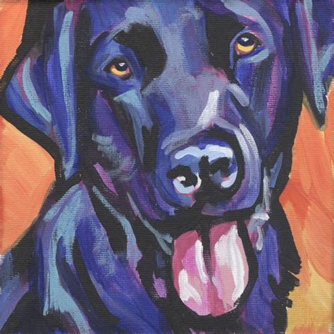 Black LABRADOR RETRIEVER Modern Dog Art PRINT of Black Lab - Etsy | Arte di cani, Dipinti di ...