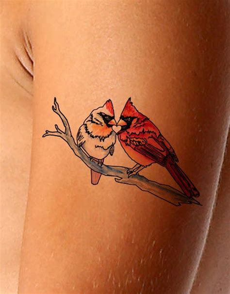 Female Cardinal Bird Tattoo