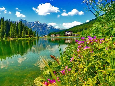 Mountain Lake Desktop Wallpaper - WallpaperSafari