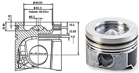 Bowl piston design [52]. | Download Scientific Diagram