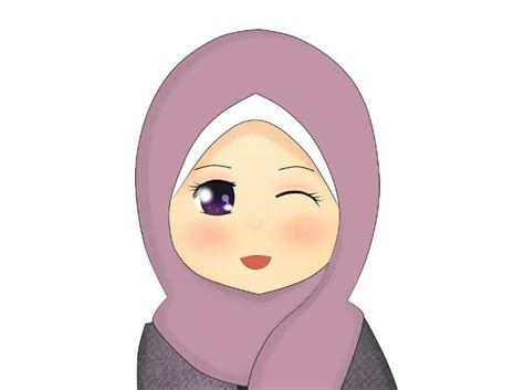 21+ Gambar Kartun Muslimah Warna Biru - Kumpulan Gambar Kartun