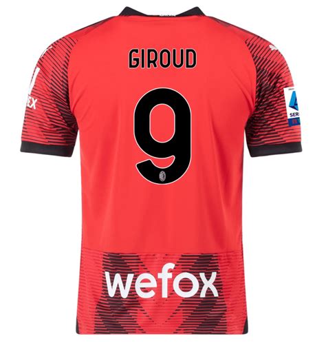 Giroud AC Milan 23/24 Home Jersey - SoccerArmor