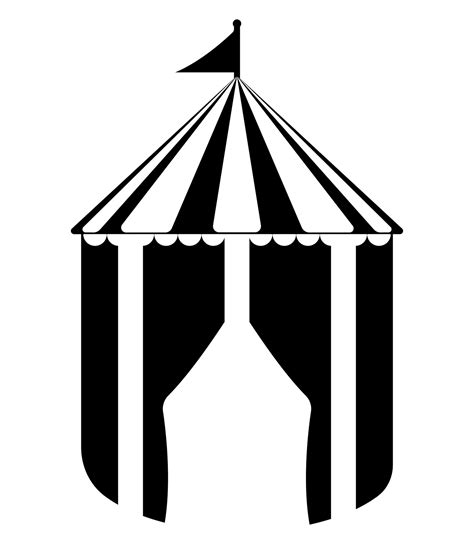 Circus Carnival Tent Icon, big top festival tent Silhouette ...