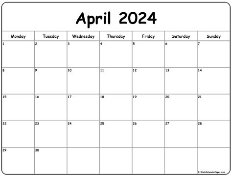 Calendar For April 2024 - Get Calendar 2023 Update