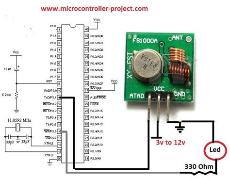 Rf Module 433mhz Circuit Diagram