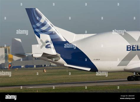 Airbus Beluga XL landing at Airbus Broughton cheshire Stock Photo - Alamy