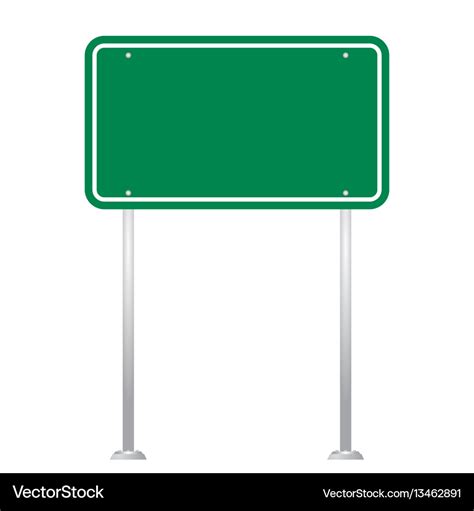 Blank road sign board Royalty Free Vector Image