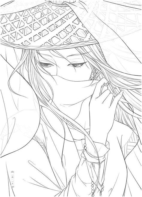 Cool Anime Girl Pages Coloring Pages