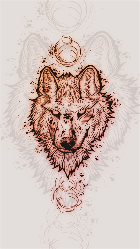 Brown wolf painting, wolf, drawing HD wallpaper | Wallpaper Flare