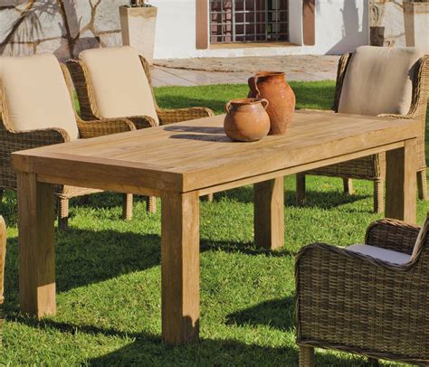 Mesa Madera Teka Cobo-200 de Hevea · Jardín/Terraza Madera