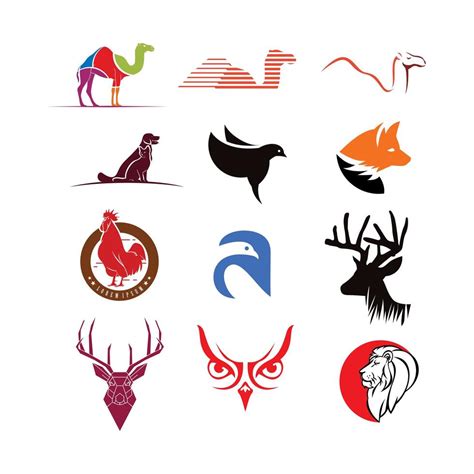 colección de logos de animales 1082691 Vector en Vecteezy