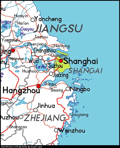 Map of Shanghai, China, China Atlas