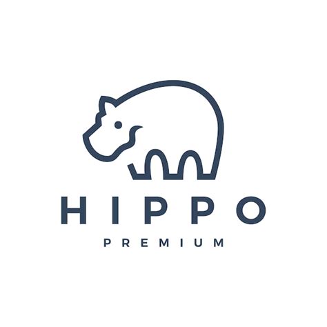 Premium Vector | Hippo logo icon illustration