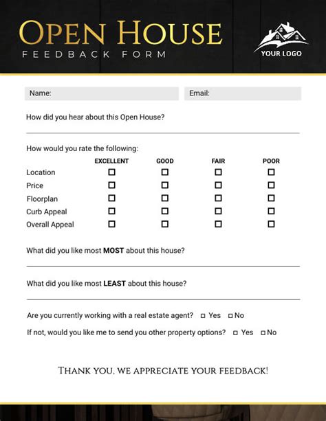 Open House Feedback Form 2 - AgentByDesign