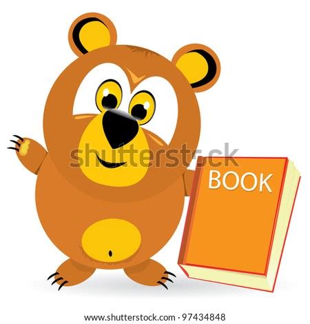 Two Cartoon Bears. Vector Illustration. Kids Background. - 97434848 : Shutterstock