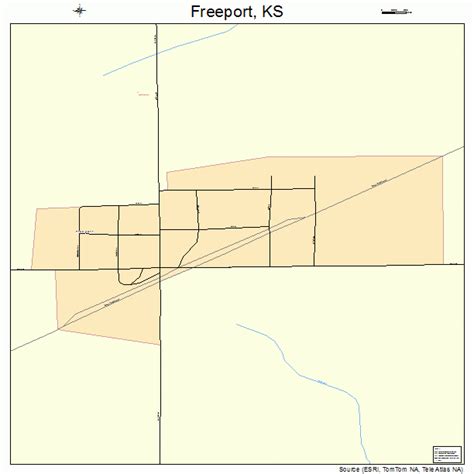 Freeport Kansas Street Map 2024725