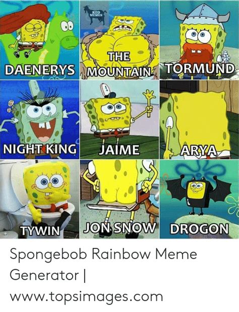 Detail Spongebob Rainbow Meme Generator Koleksi Nomer 10