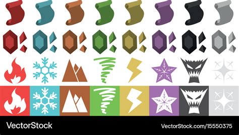 Rpg elements icons Royalty Free Vector Image - VectorStock