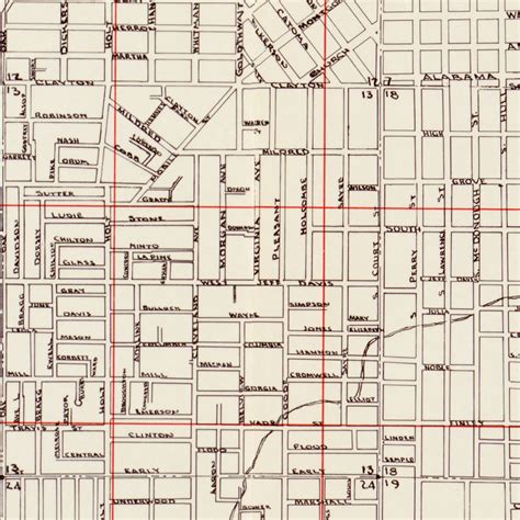 Vintage Map of Montgomery, Alabama 1956 by Ted's Vintage Art