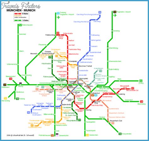 Munich Subway Map - TravelsFinders.Com