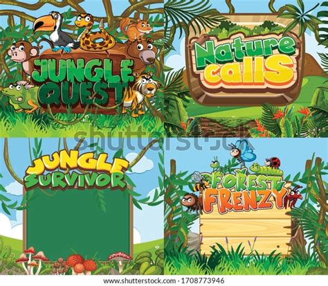 Banner Template Forest Background Illustration Stock Vector (Royalty Free) 1708773946 | Shutterstock