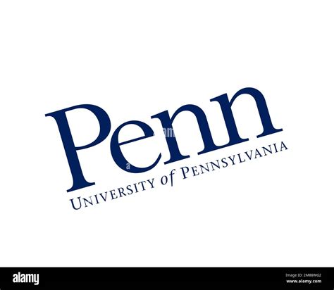 University of Pennsylvania, rotated logo, white background Stock Photo - Alamy