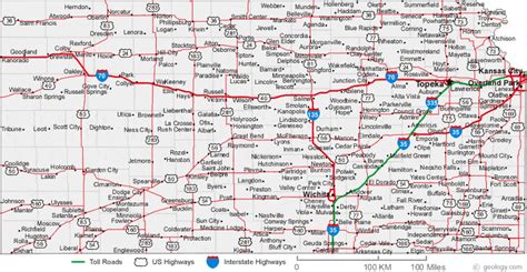 Map of Kansas Cities - Kansas Road Map