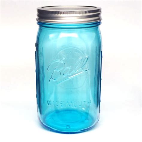 Special design customized embossed glass colored blue mason jars bulk ...