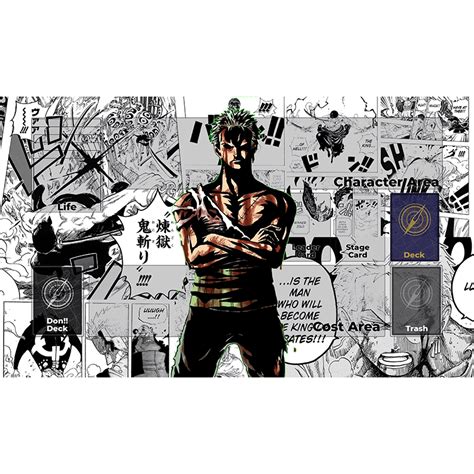 One Piece TCG Zoro Nothing Happened Playmat With Zones (V.1) Magicians Circle