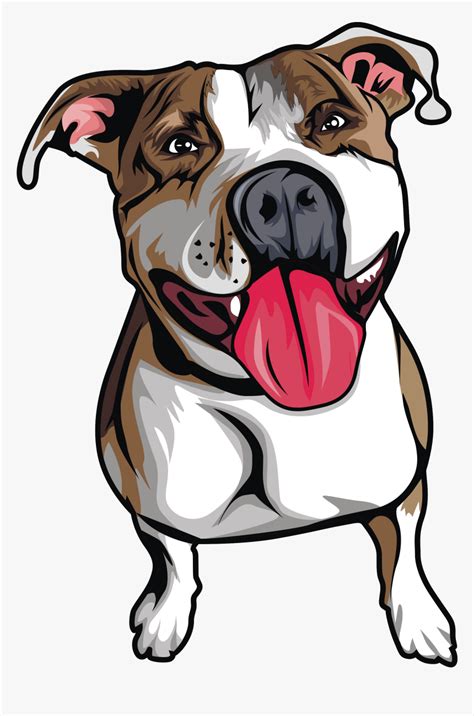 Pitbull Clipart Street Dog - Cartoon Pitbull Transparent, HD Png Download - kindpng