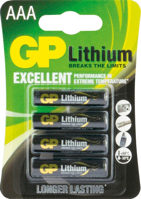 GP LI4 AAA: Lithium battery, AAA (Micro), 4pack at reichelt elektronik