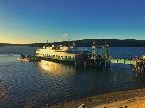 Orcas Island Ferry at Sunrise Photograph by Jerry Abbott - Pixels