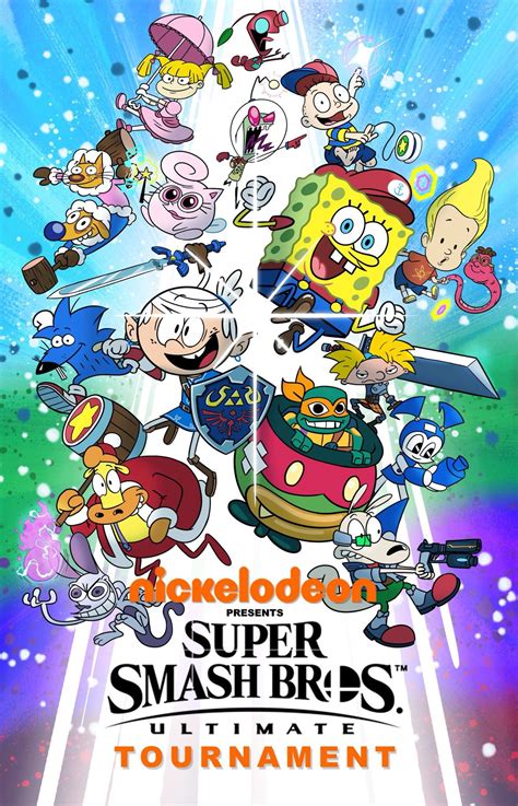 The official art of Nickelodeon's Smash Ultimate tournament is a nice mash-up. : r/smashbros