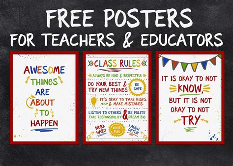 Free Classroom Posters - Ministering Printables