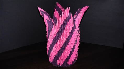 How To Make Origami Paper Flower Vase | Best Flower Site