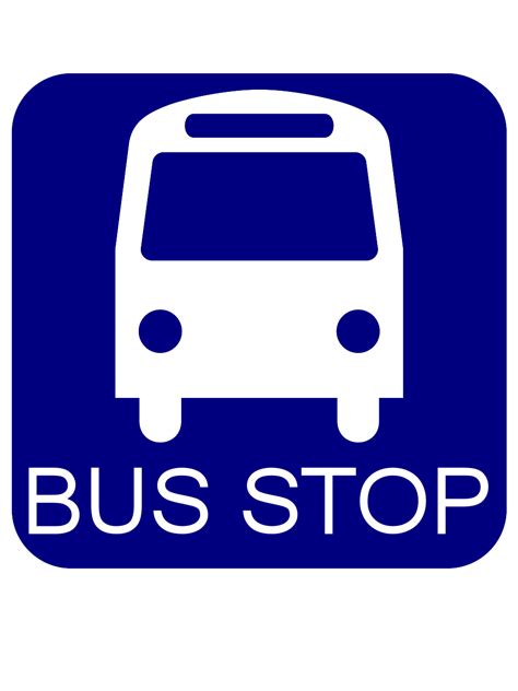 Bus Stop Sign Blue Clip Art at Clker.com - vector clip art online, royalty free & public domain