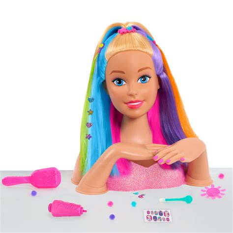 Just Play Barbie Rainbow Sparkle Deluxe Styling Head, Blonde Hair, Kids Toys for Ages 3 Up ...