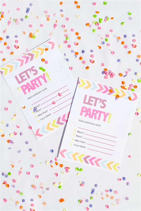 Free Printable Neon & Chevron Hen Party Bachelorette Party Invites Invitations | DIY Wedding ...