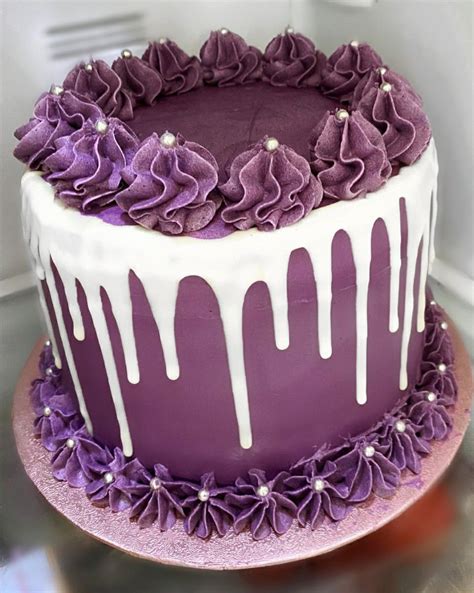 Purple drip cake – Artofit