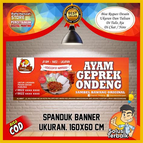 Jual Spanduk Ayam Geprek, banner Ayam Geprek Sepanduk Ayam Geprek ...