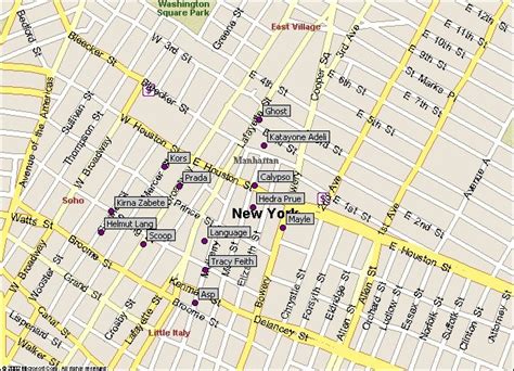 Map of SoHo Retail Stores & Notable Luxury Shopping in New York City. Find the top store brands ...