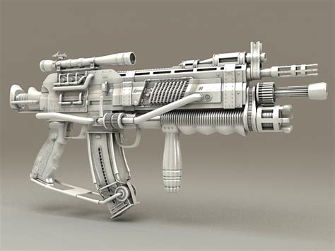 Sci-Fi Sniper Rifle 3d model 3ds Max files free download - CadNav