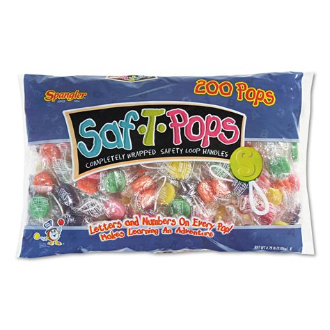 Saf-T-Pops SPA182 , Assorted Flavors, Individually Wrapped, 200/Pack