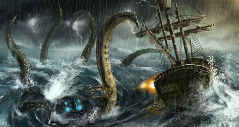 Kraken Sea Monster Wallpaper