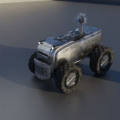 3D model Sci-Fi truck VR / AR / low-poly | CGTrader